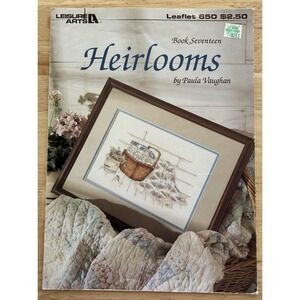 Leisure Arts Paula Vaughan Heirlooms Counted Cross Stitch Pattern Leaflet